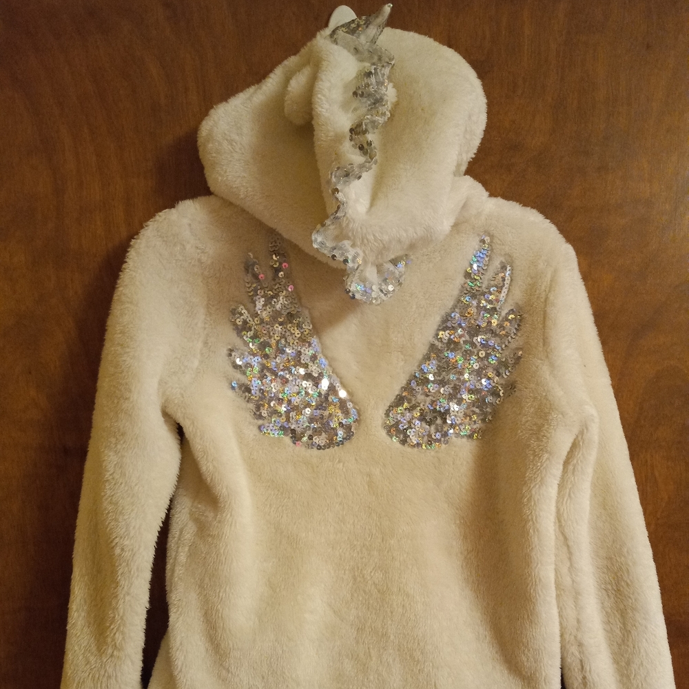 Girls Cat & Jack Unicorn Wings Coat Size 10/12